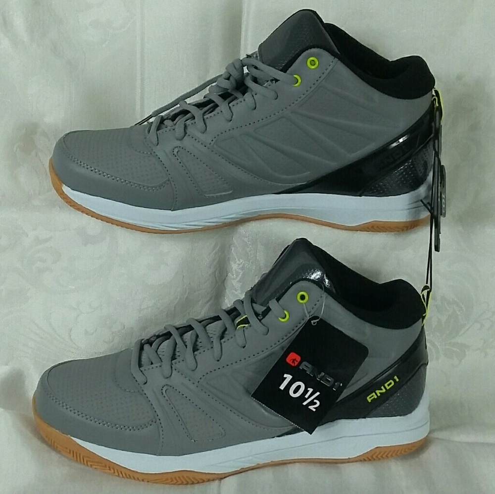 AND 1 Mens Athletic Shoes Sz 10.5 Grey NWT